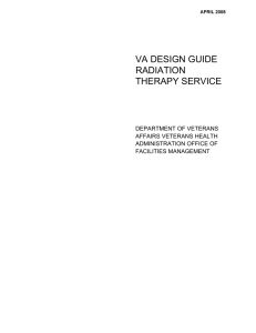VA DESIGN GUIDE RADIATION THERAPY SERVICE DEPARTMENT OF VETERANS