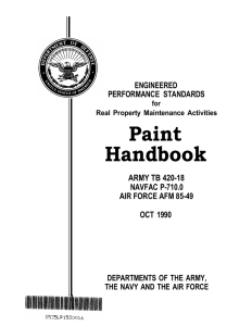 Handbook Paint ENGINEERED PERFORMANCE STANDARDS