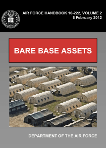 BARE BASE ASSETS  DEPARTMENT OF THE AIR FORCE