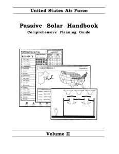 Passive Solar Handbook United States Air Force Volume II Comprehensive Planning Guide