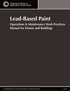Lead-Based Paint Operations &amp; Maintenance Work Practices Manual for Homes and Buildings