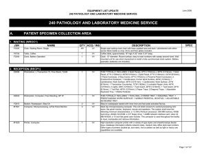 240 PATHOLOGY AND LABORATORY MEDICINE SERVICE JSN NAME