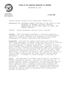 Defense Energy Program Policy Memorandum (DEPPM) 84-8