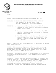 (L/EP) Defense Energy Program Policy Memorandum (DEPPM) No. 89-2