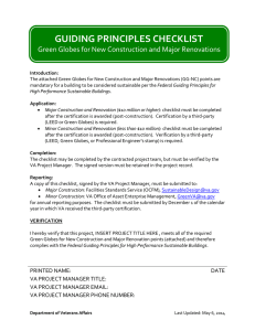 GUIDING PRINCIPLES CHECKLIST Green Globes for New Construction and Major Renovations