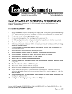 HVAC RELATED A/E SUBMISSION REQUIREMENTS