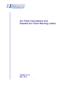 Arc Flash Calculations and Detailed Arc Flash Warning Labels TSEWG TP-15