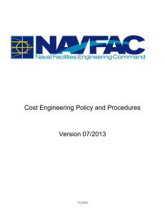 Cost Engineering Policy and Procedures Version 07/2013 7/12/2013