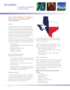 Texas Risk Reduction Program TRRP-13 Review and Reporting of COC Concentration Data