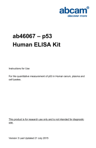 ab46067 – p53 Human ELISA Kit