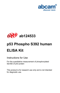 ab124533 p53 Phospho S392 human ELISA Kit Instructions for Use
