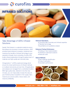 INFRARED SOLUTIONS Take Advantage of QTA’s Infrared Solutions www.eurofinsus.com