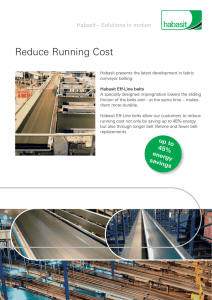 Reduce Running Cost Habasit – Solutions in motion