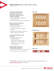 PECO Pallet: Features &amp; Benefits: Top View Engineered Around Four