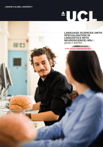 LANGUAGE SCIENCES (WITH SPECIALISATION IN LINGUISTICS WITH NEUROSCIENCE) MSc