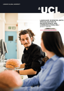 LANGUAGE SCIENCES (WITH SPECIALISATION IN NEUROSCIENCE AND COMMUNICATION) MSc