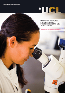 MEDICINAL NATURAL PRODUCTS AND PHYTOCHEMISTRY MSc /