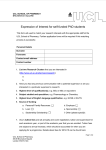 Expression of Interest for self-funded PhD students