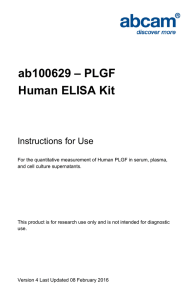 ab100629 – PLGF Human ELISA Kit Instructions for Use