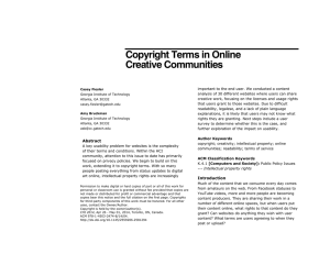 Copyright Terms in Online Creative Communities