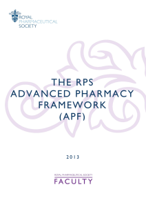 THE RPS ADVANCED PHARMACY FRAMEWORK (APF)