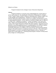 Michael von Fricken  Program Evaluation for the Arlington County Tuberculosis Department