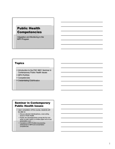 Public Health Competencies pp Topics
