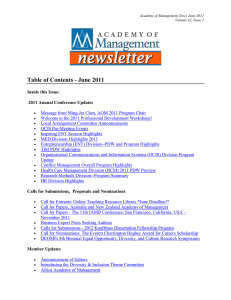 Table of Contents - June 2011