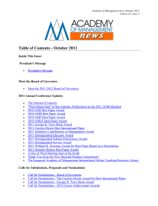 Table of Contents - October 2011