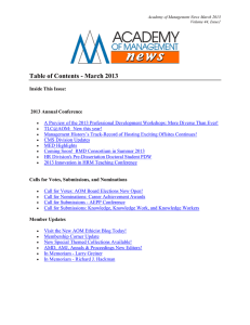 Table of Contents - March 2013