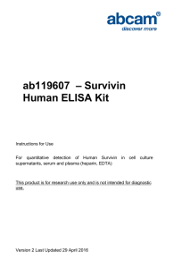 ab119607  – Survivin Human ELISA Kit