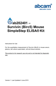 ab202401 – Survivin (Birc5) Mouse SimpleStep ELISA® Kit