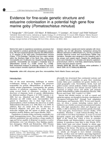 Evidence for fine-scale genetic structure and marine goby (Pomatoschistus minutus)
