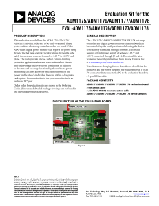 Evaluation Kit for the ADM1175/ADM1176/ADM1177/ADM1178 EVAL-ADM1175/ADM1176/ADM1177/ADM1178