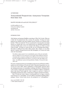 Transcendental Perspectivism: Anonymous Viewpoints from Inner Asia