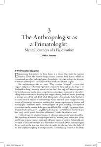 The Anthropologist as a Primatologist: 3 E