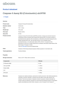 Caspase 8 Assay Kit (Colorimetric) ab39700 Product datasheet 2 Images Overview