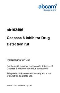 ab102496 Caspase 8 Inhibitor Drug Detection Kit Instructions for Use
