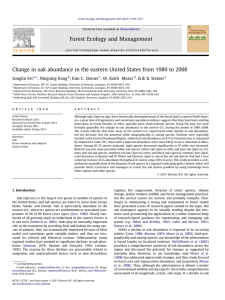 Change in oak abundance in the eastern United States from... Songlin Fei , Ningning Kong , Kim C. Steiner