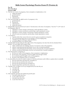 Skills Center Psychology Practice Exam IV (Version A) Psy 101 Summer 2000