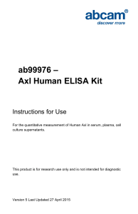 ab99976 – Axl Human ELISA Kit Instructions for Use