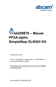 ab209878 – Mouse PP2A-alpha SimpleStep ELISA® Kit