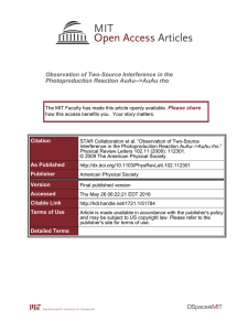Observation of Two-Source Interference in the Photoproduction Reaction AuAu--&gt;AuAu rho Please share