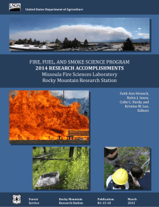 FIRE, FUEL, AND SMOKE SCIENCE PROGRAM Missoula Fire Sciences Laboratory