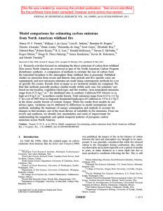 / Model comparisons  for  estimating  carbon emissions