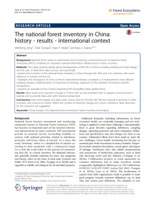 The national forest inventory in China: Open Access