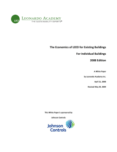   The Economics of LEED for Existing Buildings  For Individual Buildings  2008 Edition 