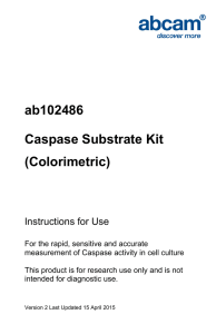 ab102486 Caspase Substrate Kit (Colorimetric) Instructions for Use