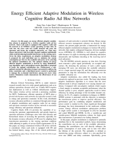 Energy Efficient Adaptive Modulation in Wireless Cognitive Radio Ad Hoc Networks