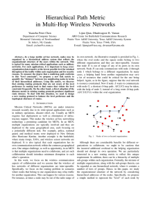 Hierarchical Path Metric in Multi-Hop Wireless Networks Yuanzhu Peter Chen